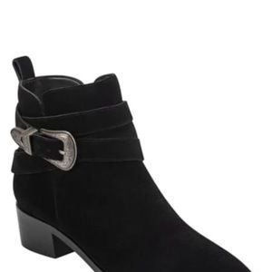 Marc Fisher Ltd Yandi Concho Booties Black Suede size 8